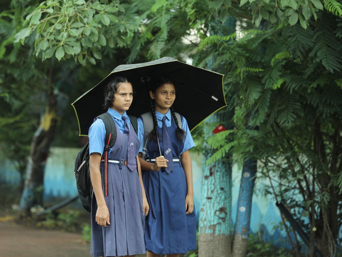 Rainy day at school